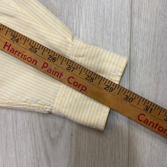 Polo Ralph Lauren Yellow & White Striped Button Down Men's XL - Picture 8 of 10